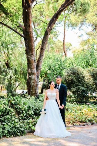 Fuar içinde gelin damat dış çekim pozları İzmir