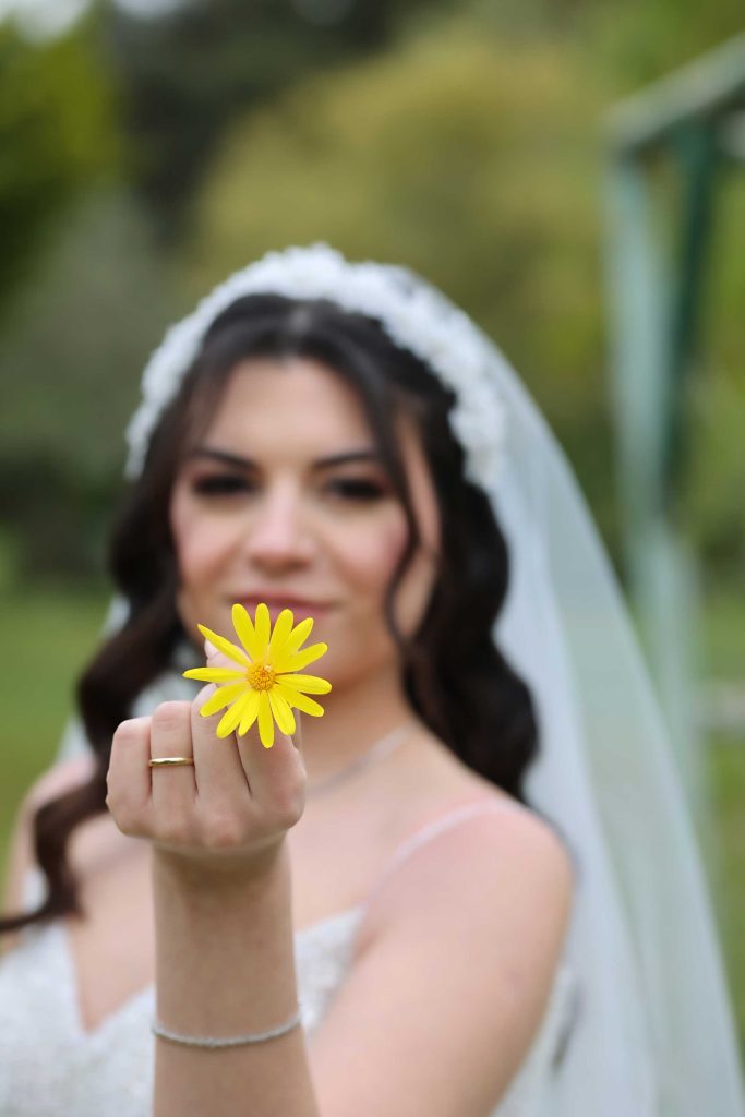 İlkbaharda düğün fotoğraf çekimi izmir